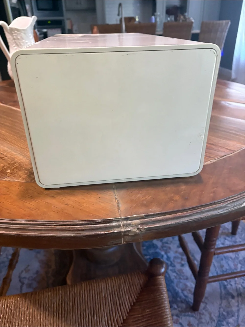 Brabantia Vintage White Metal Bread Box